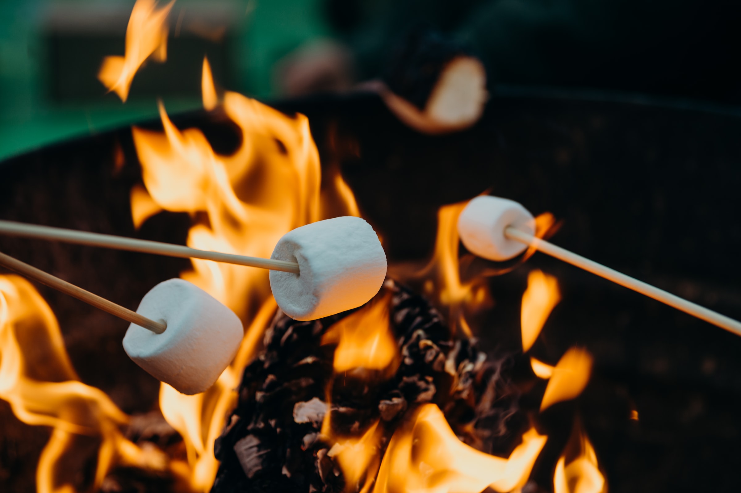 roasting marshmallows